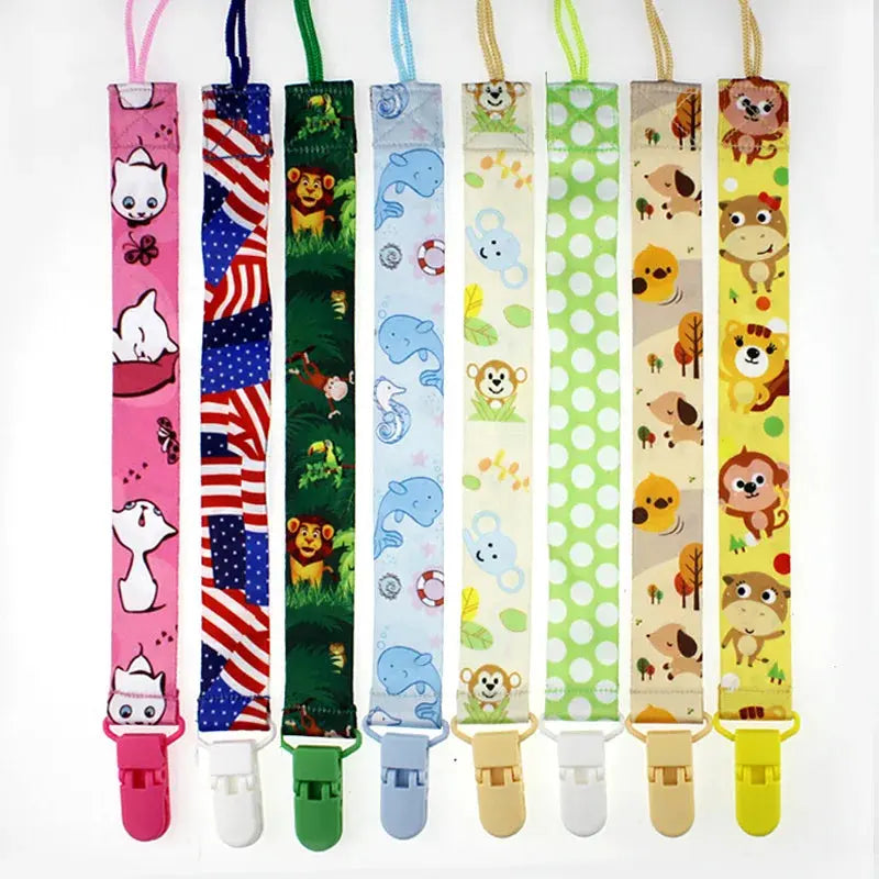 Cartoon Baby Pacifier Clip Chain Ribbon Dummy Soother Holder Chain Anti-drop Buckle Strap for Pacifier Baby Feeding Nova Trendz