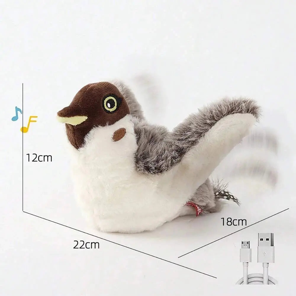 Interactive Flying Bird Cat Toy (with Catnip) Toy Flapping Bird Cat Toy Flying Interactive Flapping Chirping Bird Cat Toy Nova Trendz