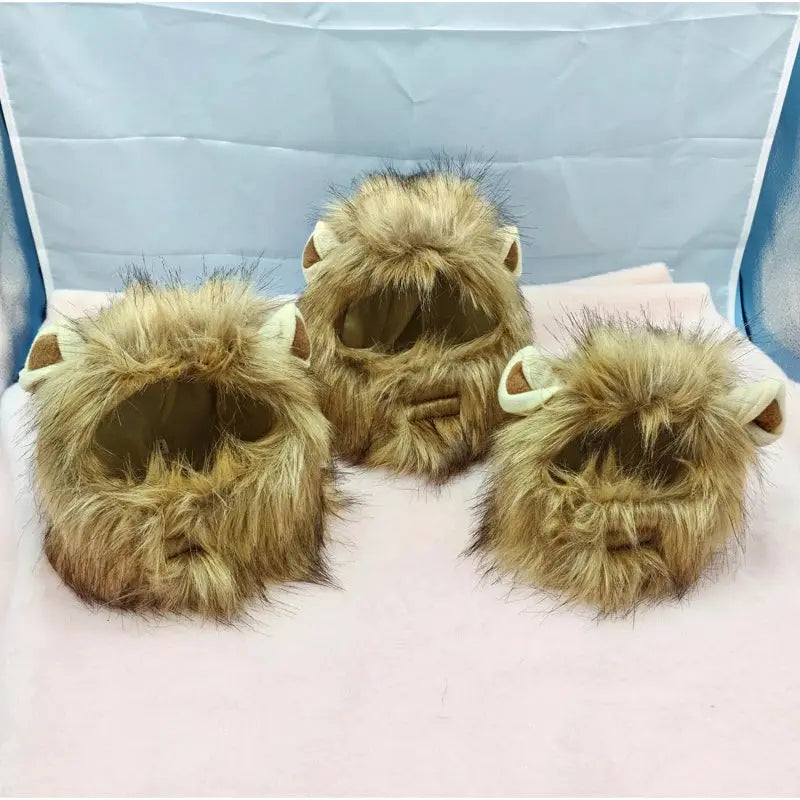 Pet Hairpiece - Humorous Lion Mane Headgear for Dogs and Cats, Adjustable Costume Accessories for Fun Dress-up and Play - Nova Trendz