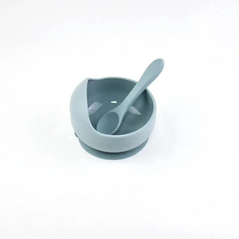 Silicone Baby Bowl Self feeding Training Snail Bowl Infant Anti Drop Sucker Set With Spoon Set Children's Feeding Tableware Nova Trendz