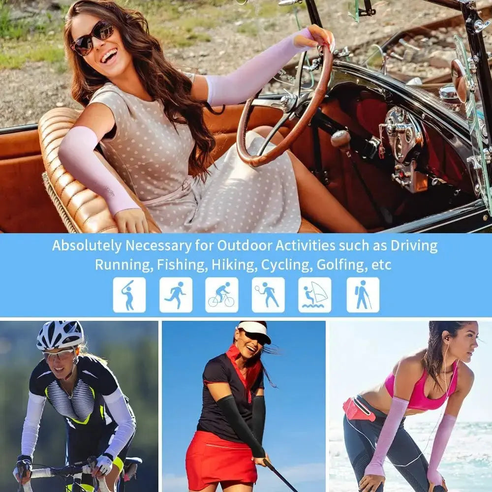 1Pair  Compression Arm Sleeves for Men and Women-Football Sleeves,Covers for Sun Protection,Volleyball,Working Out - Nova Trendz