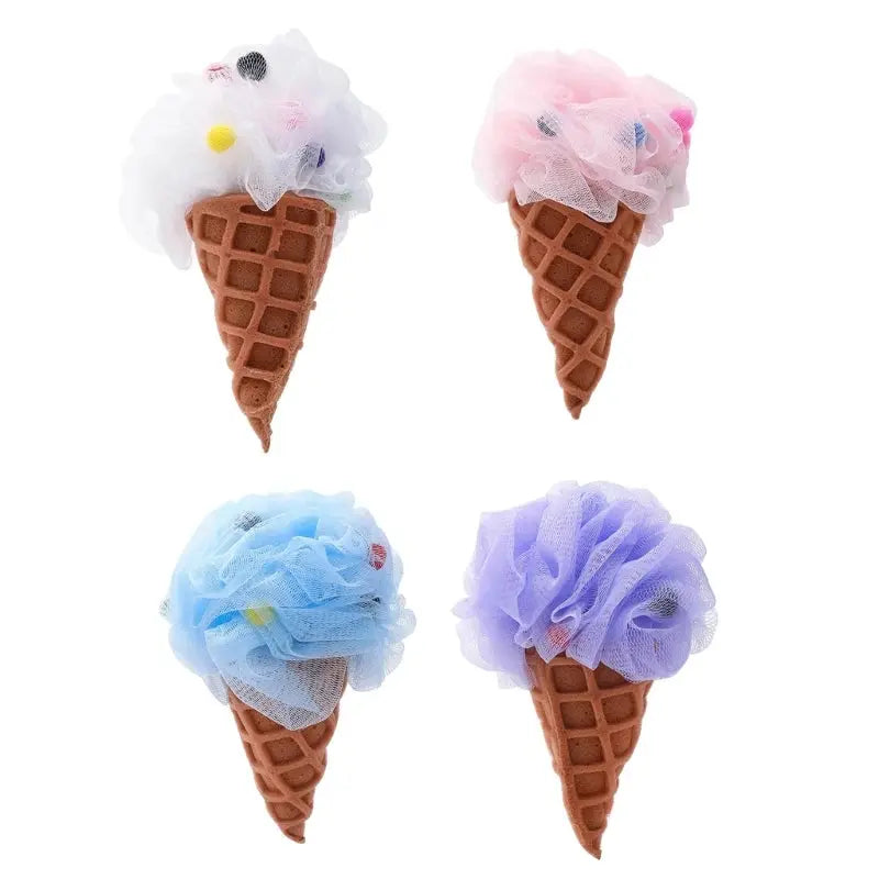 Bath Sponge Ice Cream Exfoliating Loofah Body Scrubber Shower Cleaning Loofahs Bathroom Men Women Bathing Accessories Nova Trendz