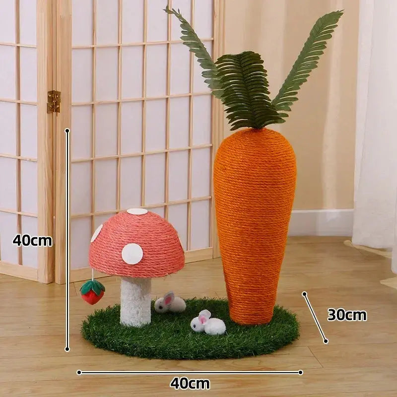 Carrot Cat Tree Cute Cats Sisals Carrots Pet Supplies Post Home Crawling Frame Pets Cats Fun Toys Sisal for Cat Scratching Rack Nova Trendz