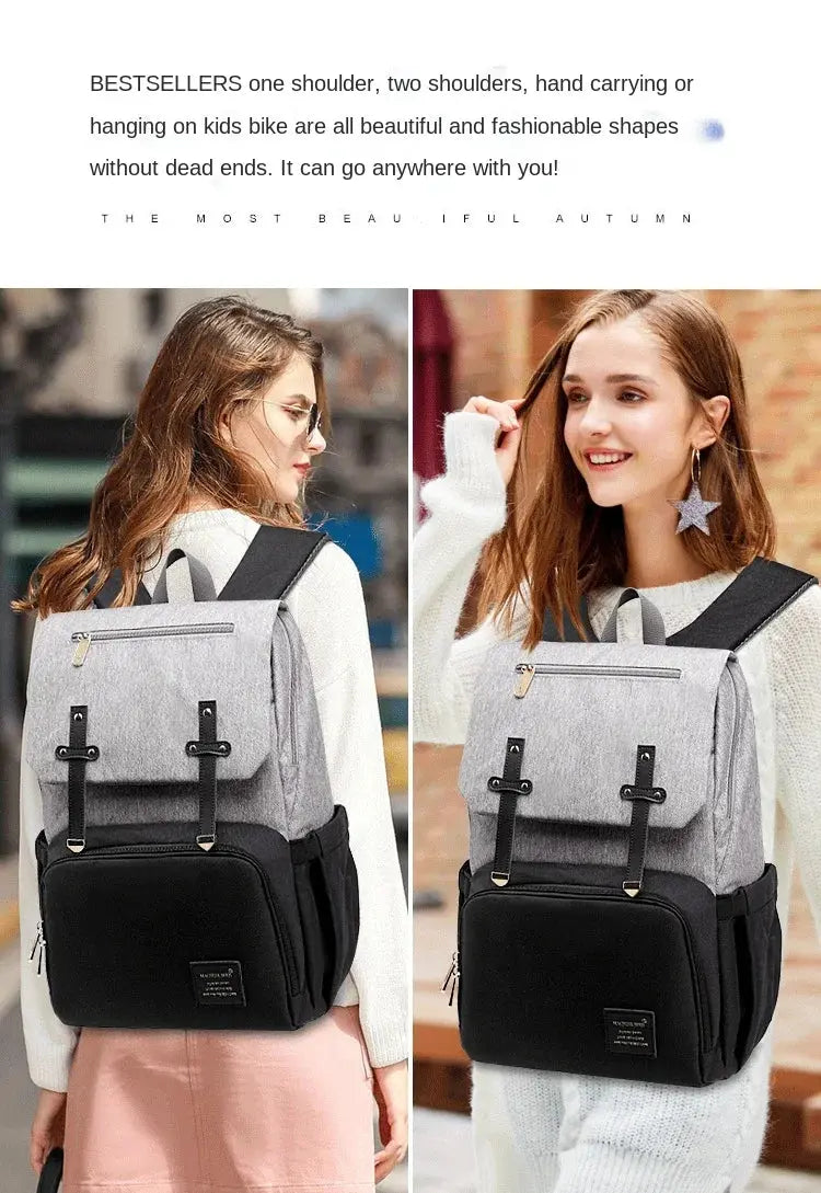 Fashion New Baby Diaper Bag Backpack Multifunctional Diaper Bag Organizer with Thermal Milk Bottle Bag Baby Bags for Mom Nova Trendz