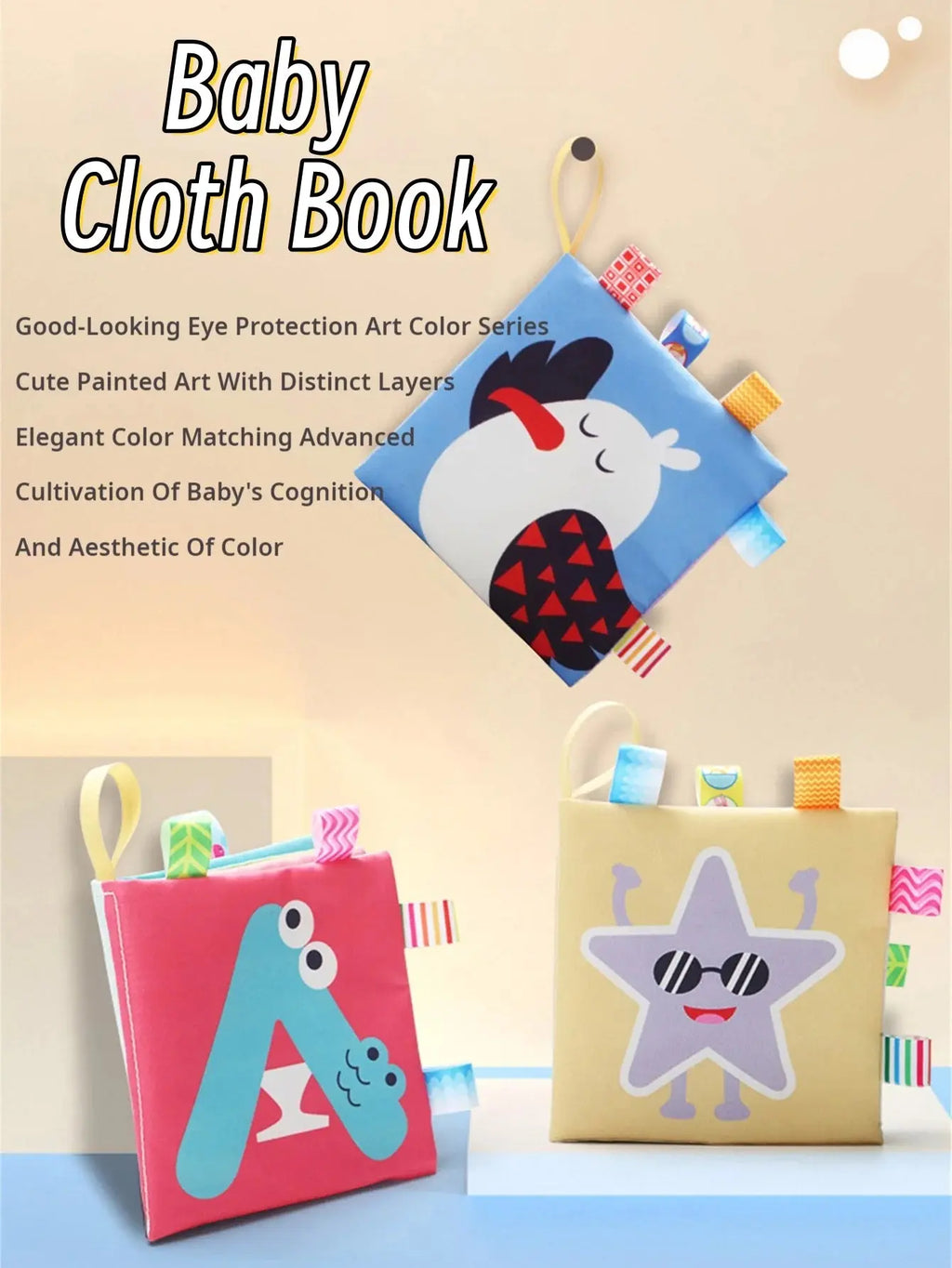Baby Cloth Books Development Baby Toys Enlightenment Early Educational Toys 0-12 Months Kids Fruits Animal Numbers Cloth Book - Nova Trendz