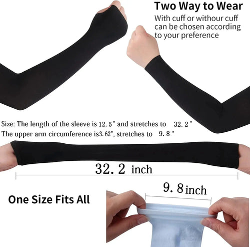 1Pair  Compression Arm Sleeves for Men and Women-Football Sleeves,Covers for Sun Protection,Volleyball,Working Out - Nova Trendz