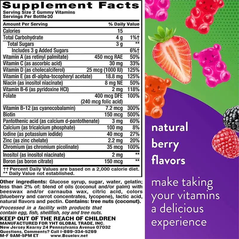 Women's Multivitamin Gummies - Energy, Mood, Hair Care, Skin Care, Support Energy Metabolism, Bone and Immune Health Nova Trendz