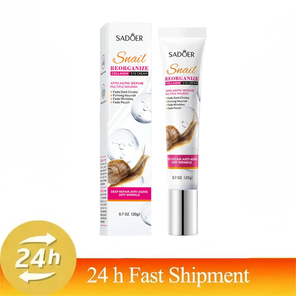 Remove Eyes Bags Eye CreamSnail Collagen Anti Dark Circles Anti-wrinkleMoisturizing Firming Beauty Eyes SkinCare Products Nova Trendz
