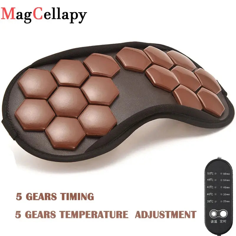 Eye Mask Tourmaline Eye Massager Electric Jade Stone Massage Heat Therapy Germanium Infrared Relaxation Health Care Gift - Nova Trendz