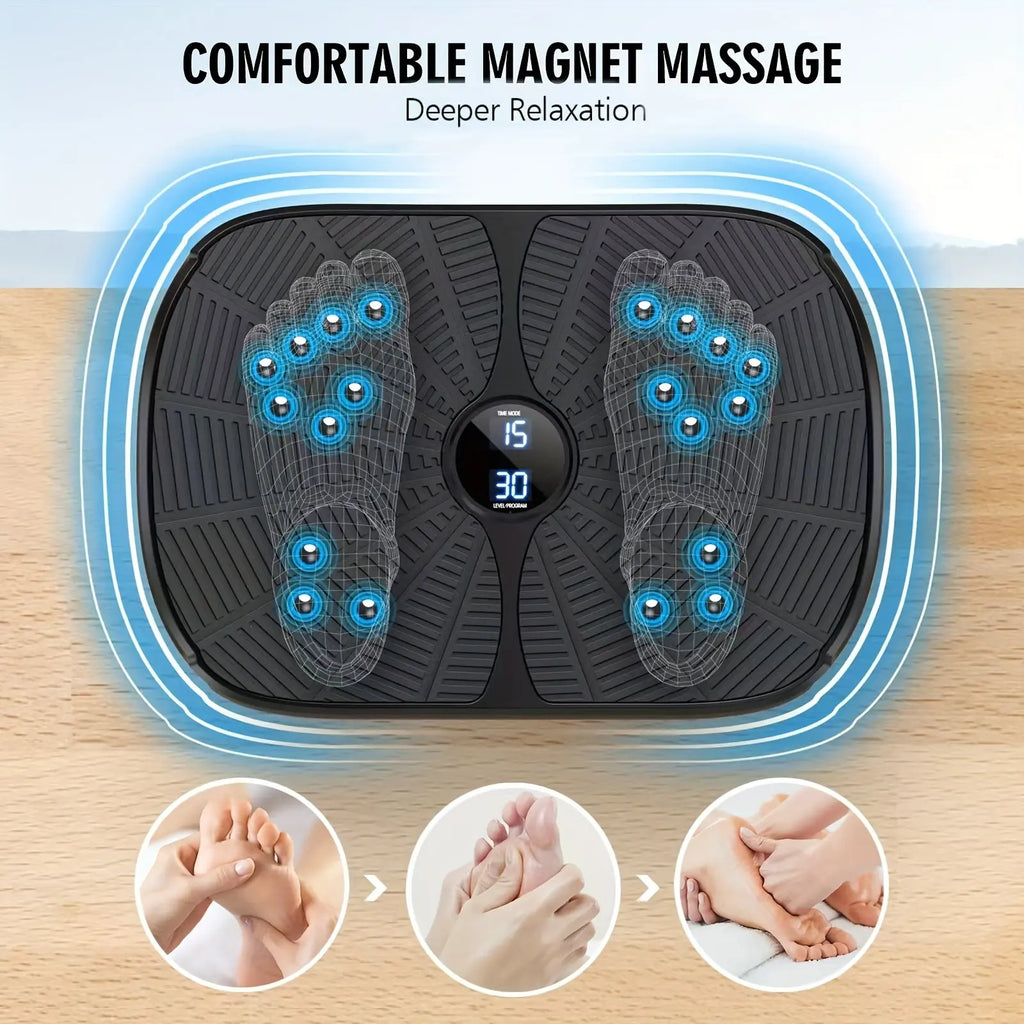 Vibration Plate Exercise Machine, Portable Full Body Vibration Platform, 9 Preset Mode & Auto Mode Fitness Board for Weight Loss Shaping, with Resistance Bands, 99 Levels Nova Trendz