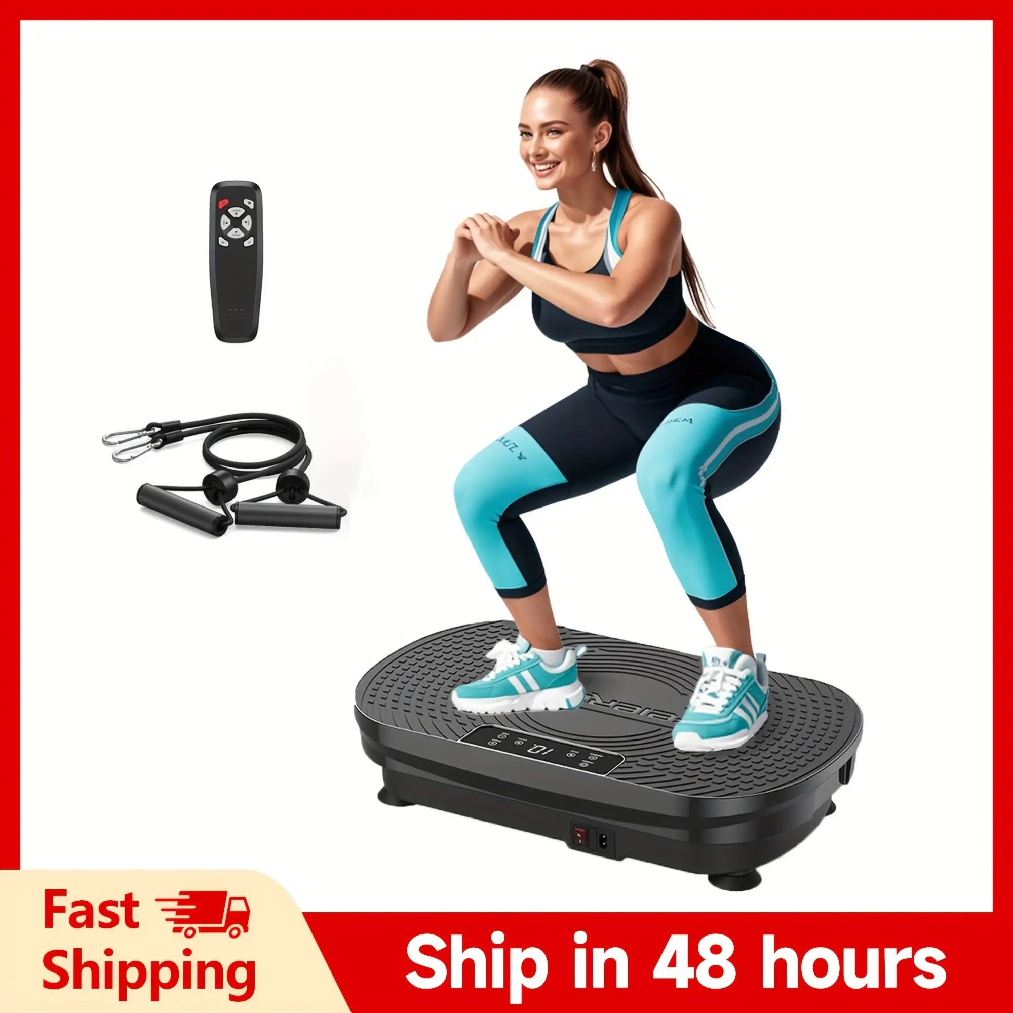 Fitness Pedel/ Vibration Plate Exercise Machine, Multiple Preset Modes Vibration Platform, Whole Body Workout Exercise Machine For Body Building, Quiet And Portable, Ideal Home Gym Workout Equipment, Perfect Gift, Without Bat Nova Trendz