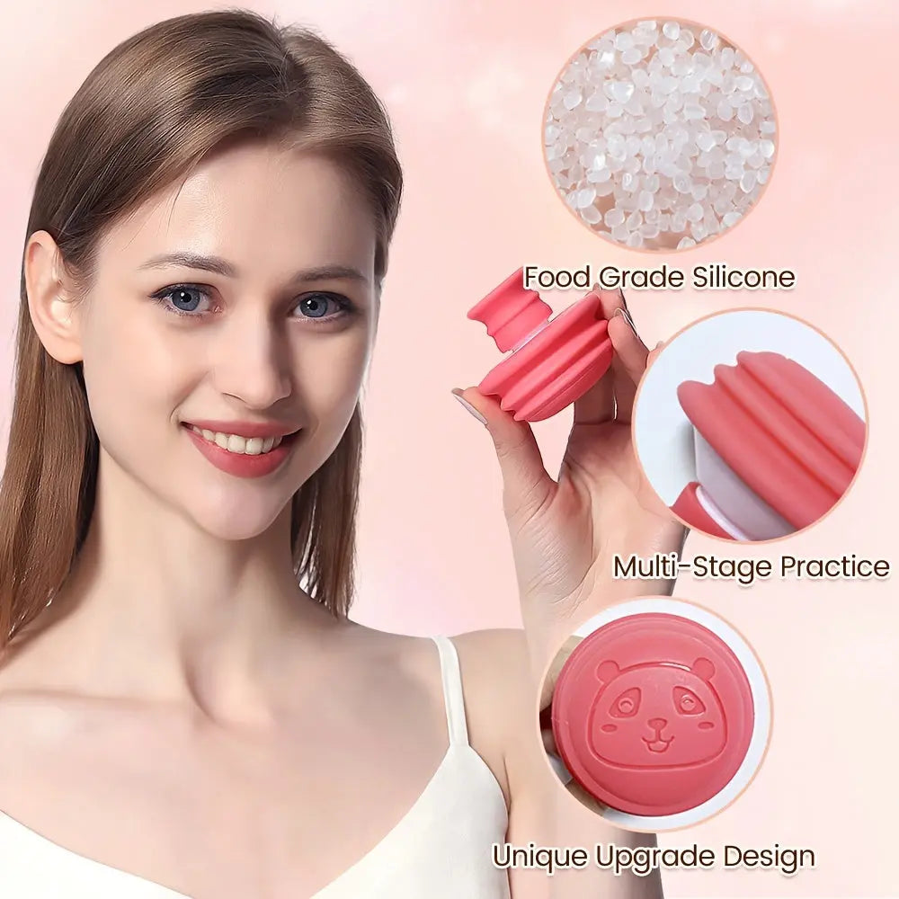 Jaw Face Neck Toning Exerciser For Women, Face Lift Skin Firming V Shape Double Chin Exerciser Instrument, Cute Portable Mouth Exercise Face Trainer Tool Nova Trendz