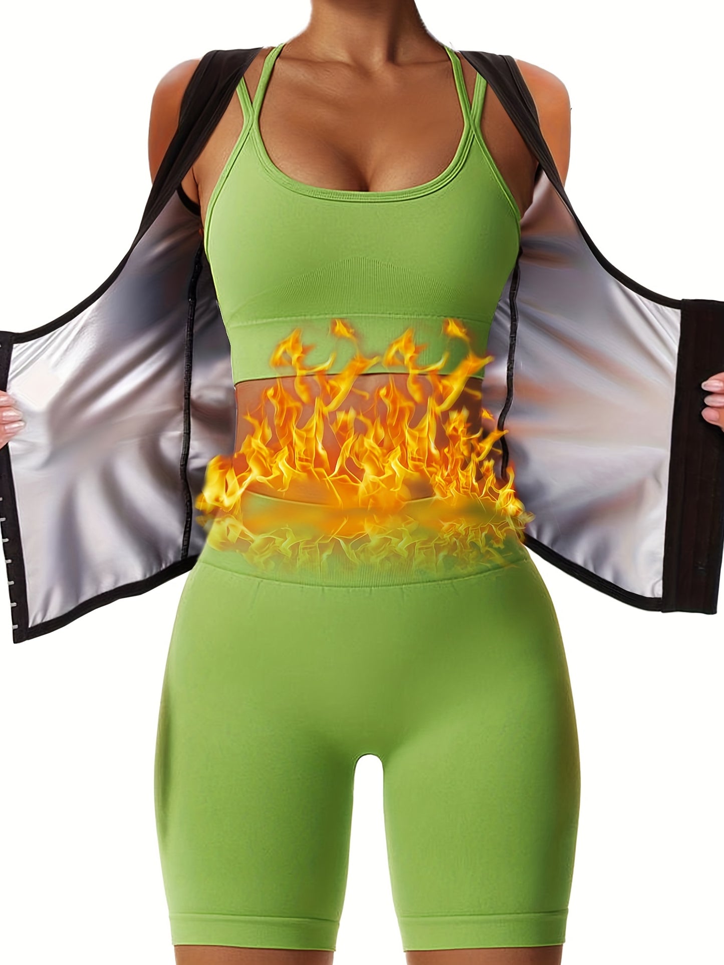 [Sweat Vest] Women Sweat Vest - Sauna Suit with Hook for Women -Sweat Suit Sauna Vest Tank Top Waist Trainer forWorkout Exercise