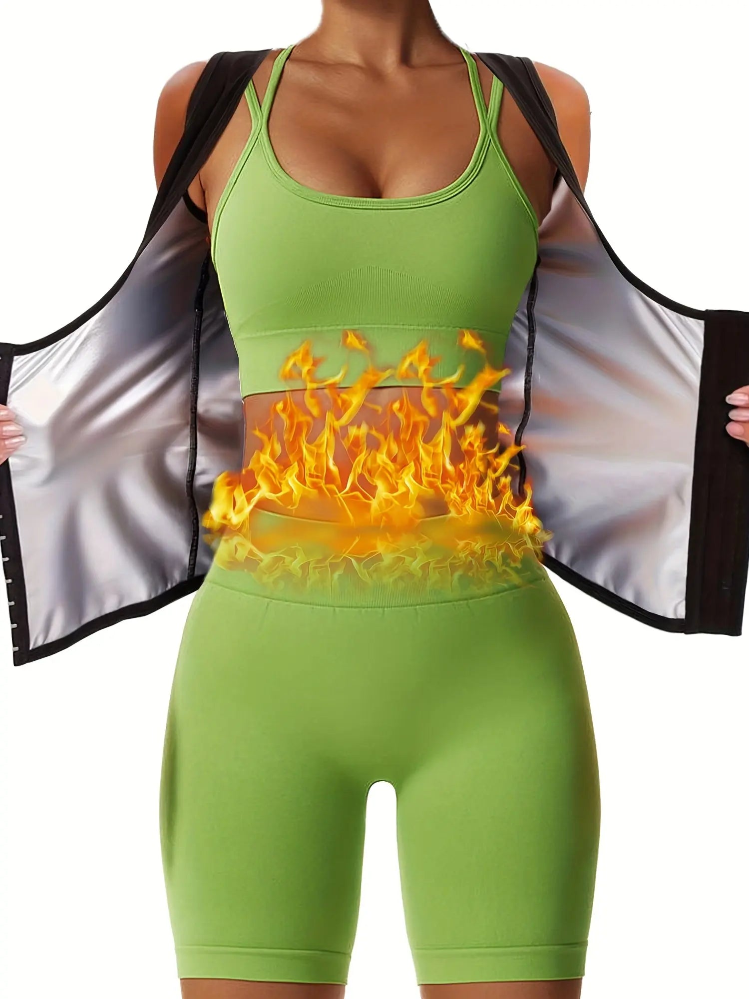[Sweat Vest] Women Sweat Vest - Sauna Suit with Hook for Women -Sweat Suit Sauna Vest Tank Top Waist Trainer forWorkout Exercise Nova Trendz