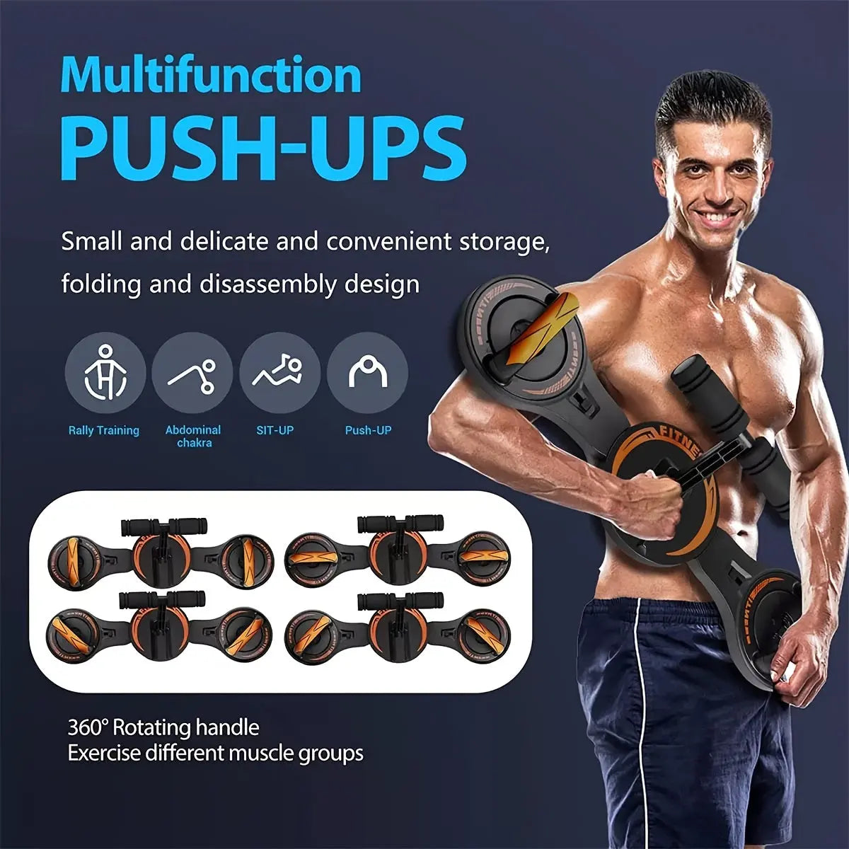 Push Up Board Portable Exercise Equipment, Multi-Functional Pushup Stands System for Fitness Floor Chest Muscle Exercise, 90-180 Adjustable Grip, Professional Equipment Burn Fat Strength Training Arm Men & Women Weights Nova Trendz