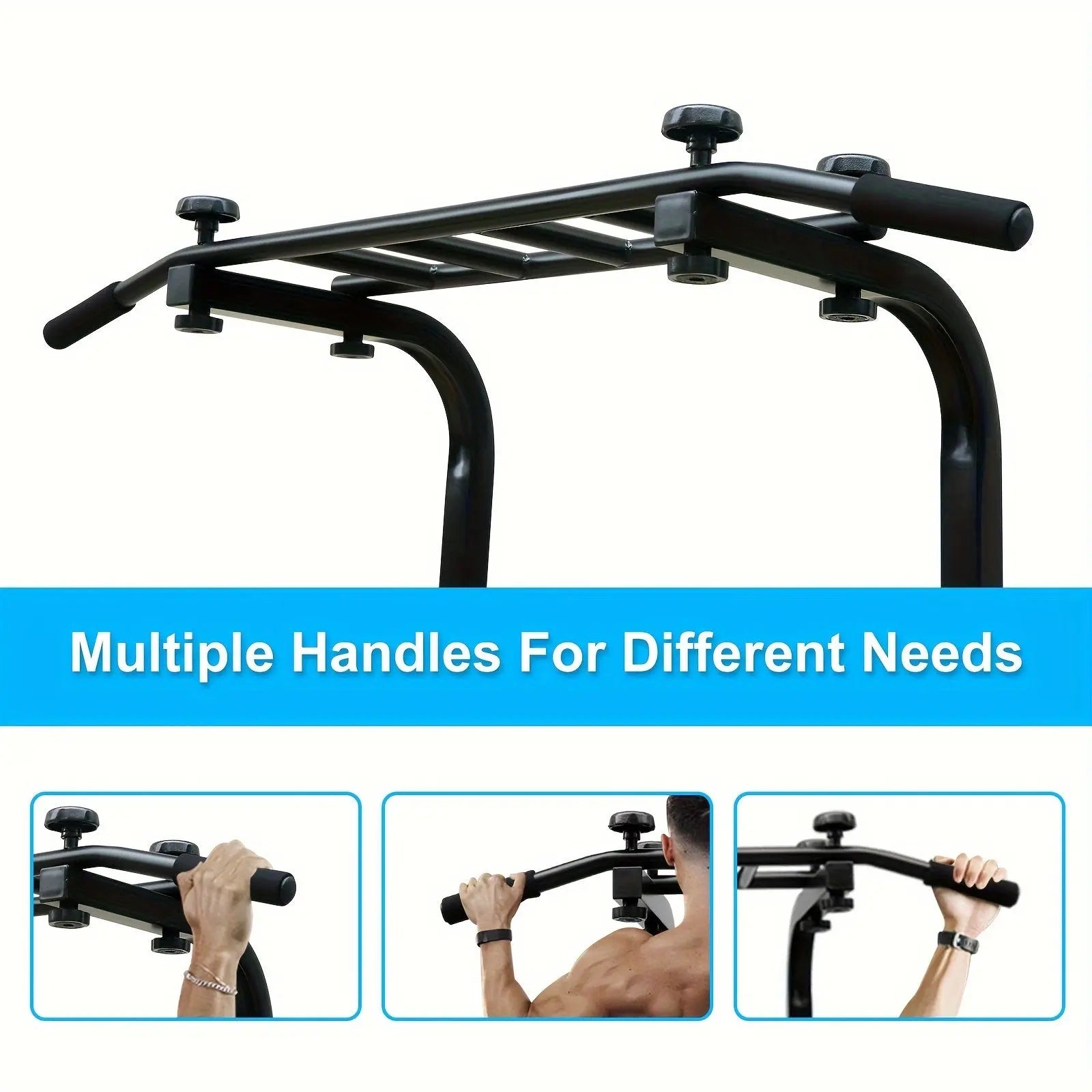 Multi-Functional Power Tower with Pull-Up and Dip Station, Adjustable Height Home Gym Workout Equipment, Tungsten Steel Wall-Mounted Strength Training Exercise Stand Nova Trendz