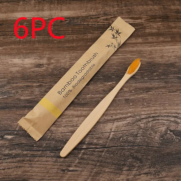 10Pcs Colorful Toothbrush Natural Bamboo Tooth Brush Set Soft Bristle Charcoal Teeth Eco Bamboo Toothbrushes Dental Oral Care (75g)50357526-C11-401