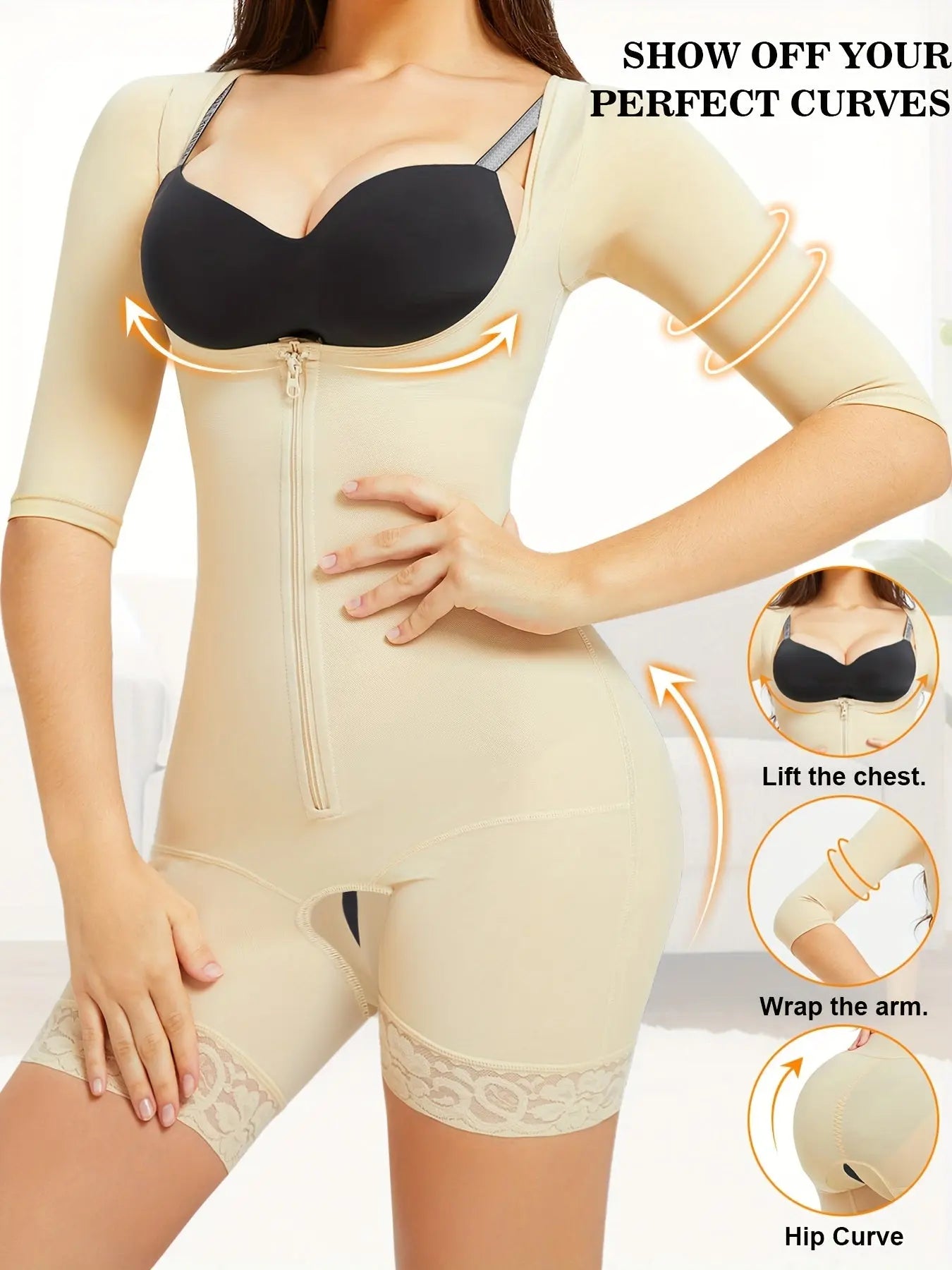 Postpartum Shaping Bodysuit - Waist Trainer Tummy Control Open Crotch Open Bust Slip Body Shaper - Breathable Fabric - For Women Postpartum Recovery & Shapewear - Suitable for Daily Wear & Exercise - Perfect Gift for New Moms Nova Trendz