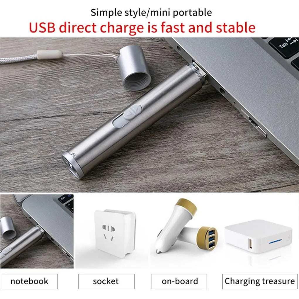 Pointers USB Charging Rechargeable 3-in-1 Flashlight Red Camping Lamp Multifunctional Toy UV Props Pet Training Nova Trendz