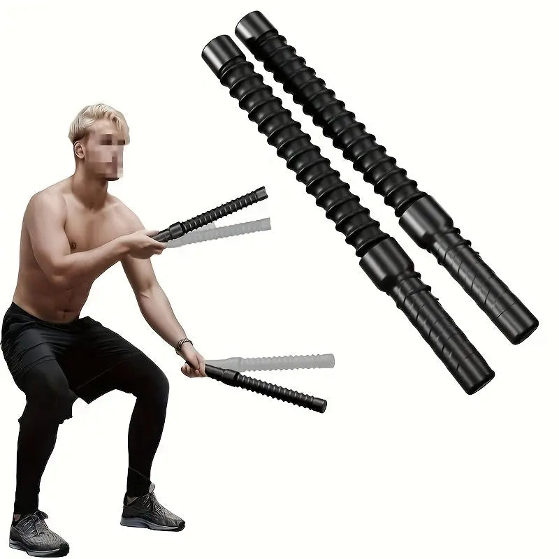 A pair of stainless steel adjustable battle ropes for strength training. Workout equipment, exercise equipment.flexible and durable fitness rope, suitable for abdominal exercises. The length is less than 78.74 inches.battle r Nova Trendz