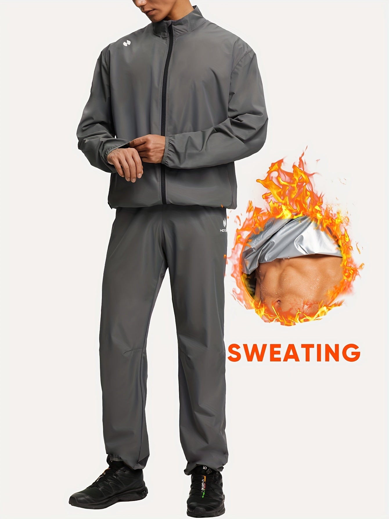 HOTSUIT Sauna Suit for Men Weight Loss Boxing - Non Rip Sweat Suit for Men - Lightweight, Breathable Fabric - For Men - Suitable for Weight Loss, Exercise & Boxing - Ideal Gift for Fitness Enthusiasts