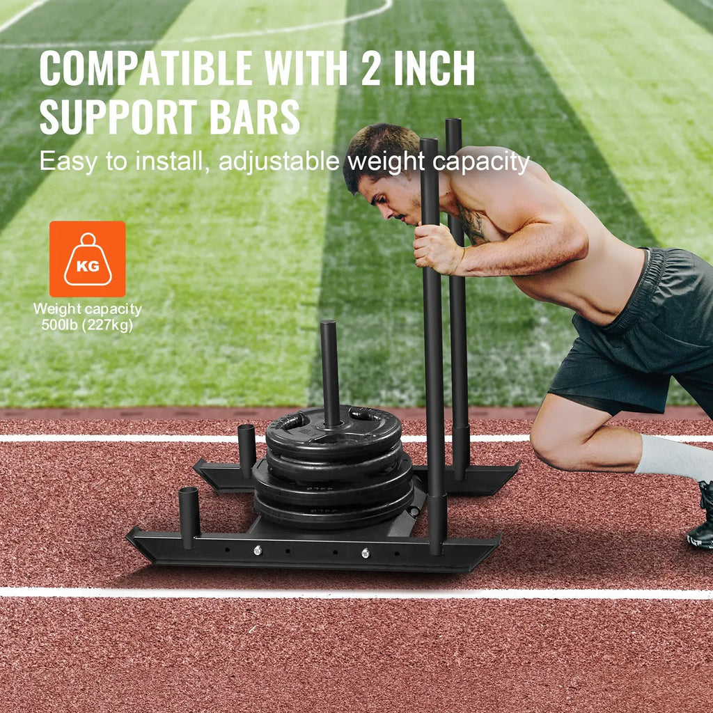 VEVOR Weight Training Pull Sled, Fitness Strength Speed Training Sled, Steel Power Sled Workout Equipment for Athletic Exercise and Speed Improvement Nova Trendz