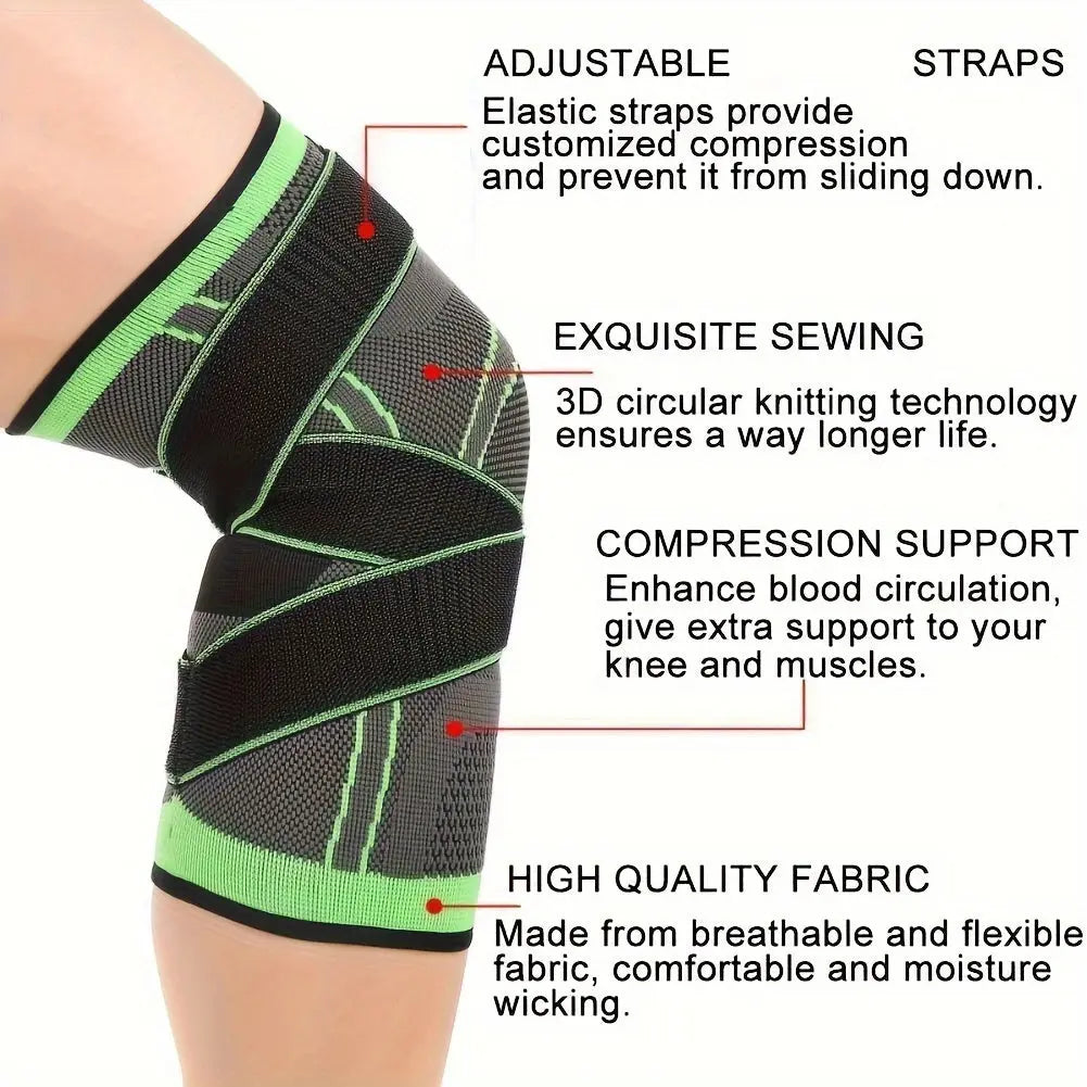 (2pcs) Order A Size Up Get Maximum Knee Support & Arthritis Relief For Men & Women - Adjustable Strap Wrap For Running, Cycling & Exercise! Nova Trendz