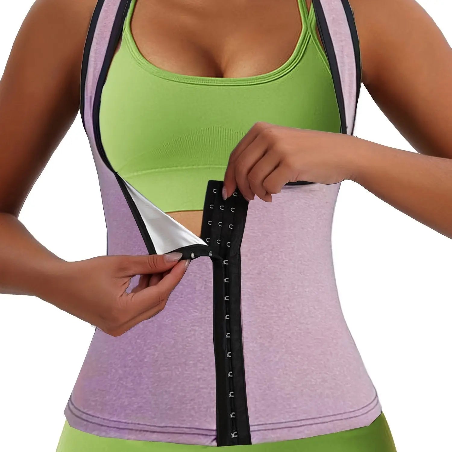 [Sweat Vest] Women Sweat Vest - Sauna Suit with Hook for Women -Sweat Suit Sauna Vest Tank Top Waist Trainer forWorkout Exercise Nova Trendz