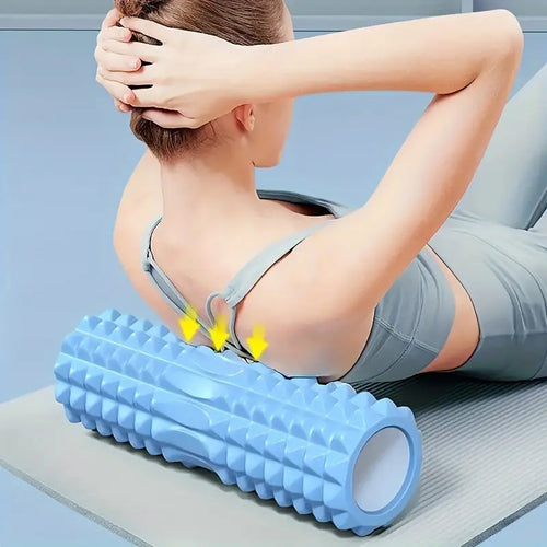 1pc Yoga Massage Roller, Suitable For Pilates, Yoga Exercise, Back Muscle Massage Roller, For Body Shaping, Calf Exercise Nova Trendz