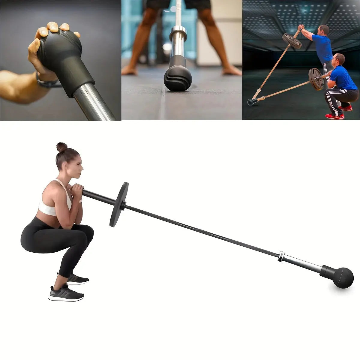 1pc Barbell Bottom Sleeve, Exercise Equipment - Fits 2"/5.08cm Bar, Suitable For Hard Pull, Squats Training, Strength Training Nova Trendz
