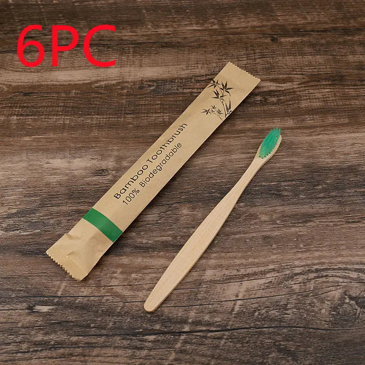 10Pcs Colorful Toothbrush Natural Bamboo Tooth Brush Set Soft Bristle Charcoal Teeth Eco Bamboo Toothbrushes Dental Oral Care (75g)50357526-C11-401