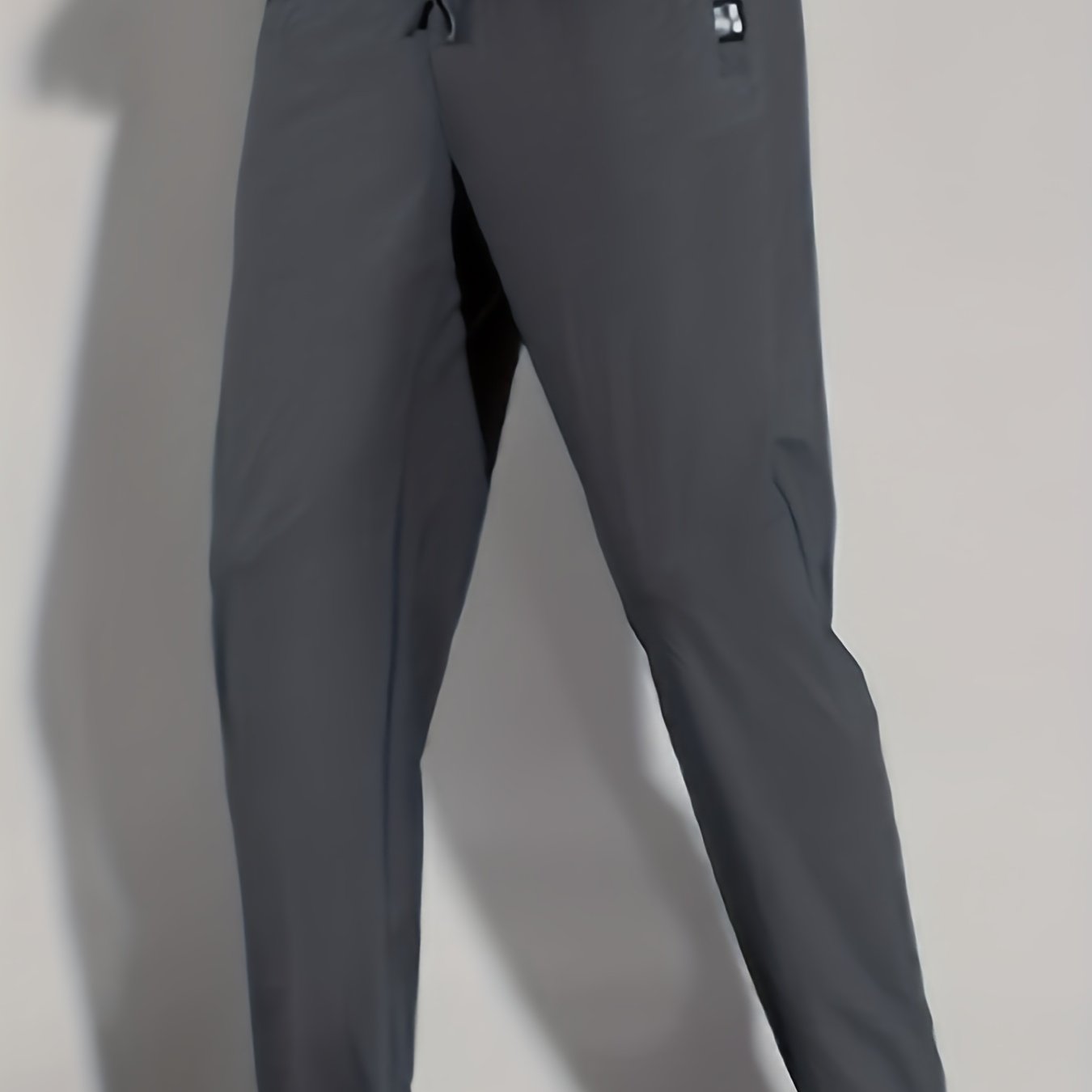 Men's Quick Drying Breathable Pants Sports Zipper Pocket Elastic Waist Drawstring Lightweight Jogger Pants For Exercise Running
