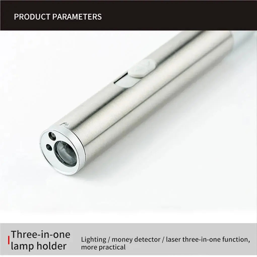 Pointers USB Charging Rechargeable 3-in-1 Flashlight Red Camping Lamp Multifunctional Toy UV Props Pet Training Nova Trendz