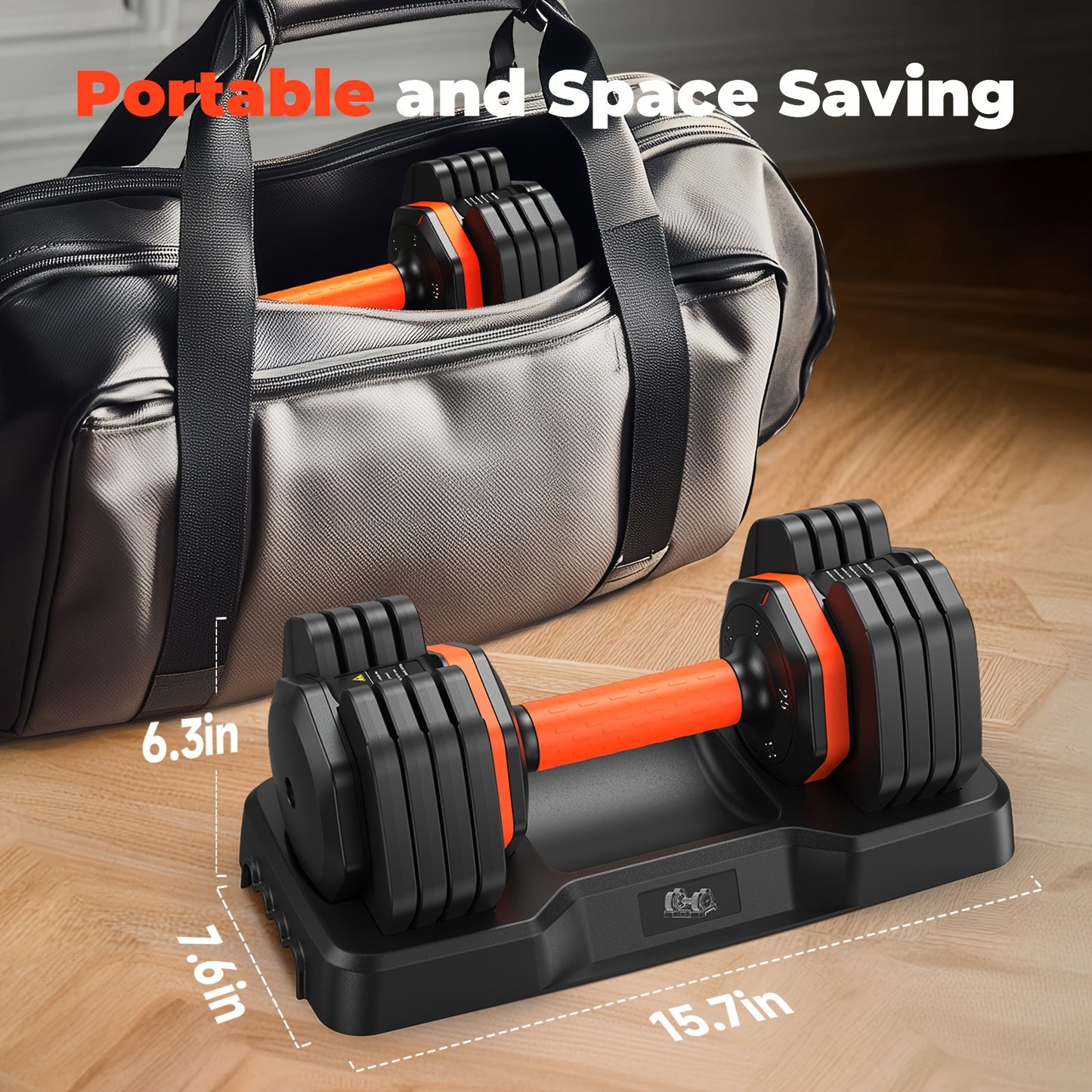 [UKEEP Dumbbells] UKEEP 25LB Adjustable Dumbbells | A Pair, Adjustable Weights Dumbbells Set, Anti-Slip Fast By Turning Handle, Black Dumbbell with Tray, Hand Grip, Dumbbell, Barbell, Kettlebell, Home Gym Fitness Workout Equi