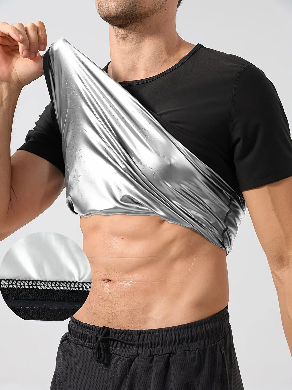Sauna Shirt For Men, Short Sleeve Sauna Suit For Men Weight Loss, Sweat Body Shaper Sauna Vest For Men Gym Exercise Sauna Top Nova Trendz