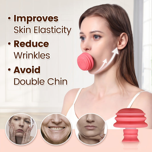 Jaw Face Neck Toning Exerciser For Women, Face Lift Skin Firming V Shape Double Chin Exerciser Instrument, Cute Portable Mouth Exercise Face Trainer Tool
