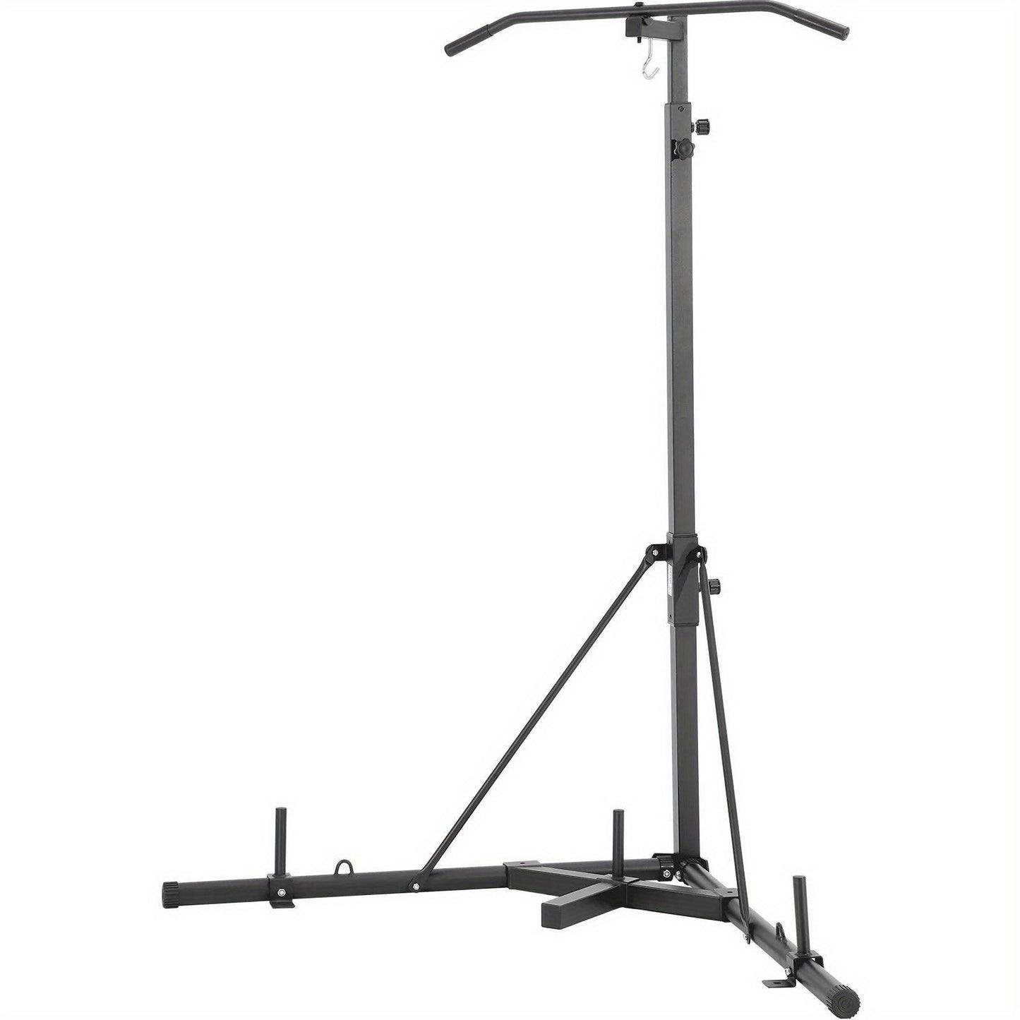 VEVOR 2 in 1 Punching Bag Stand Steel Heavy Duty Workout Equipment Adjustable Height Boxing Punching Bag Stand with Pull Up Bar Freestanding Sandbag Rack Holds Up to 400 lbs for Home Gym Fitness