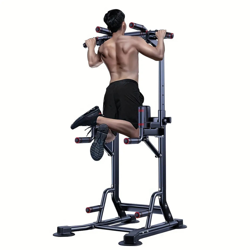 Multi-Functional Power Tower with Pull-Up and Dip Station, Adjustable Height Home Gym Workout Equipment, Tungsten Steel Wall-Mounted Strength Training Exercise Stand Nova Trendz