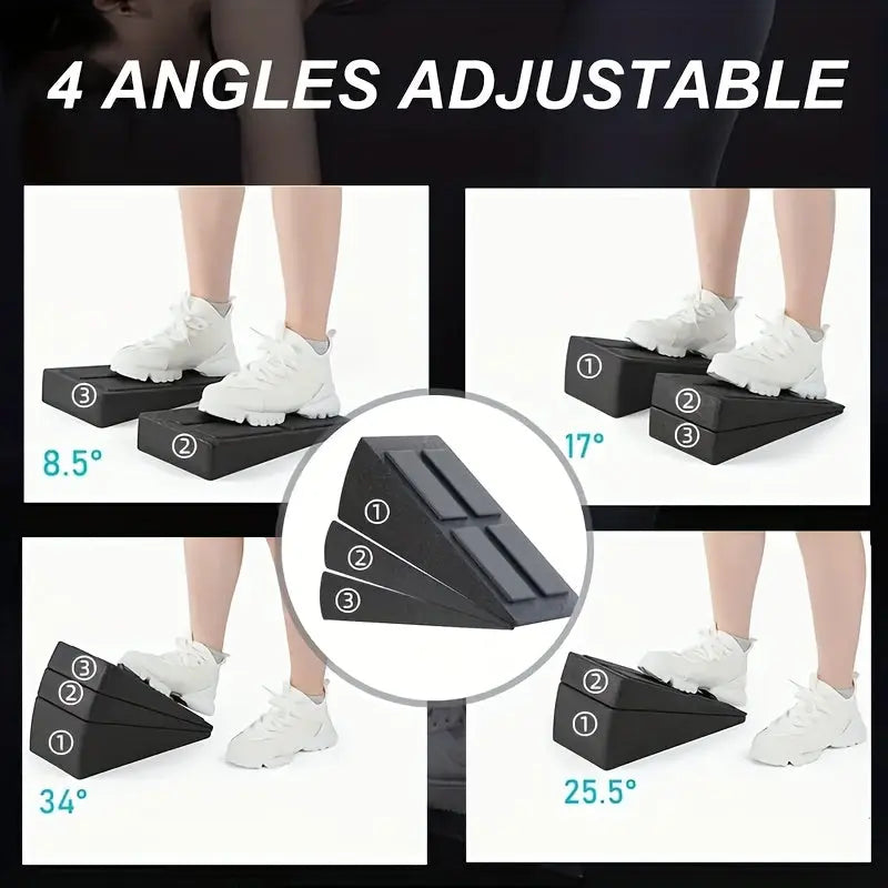 1 Set Adjustable Slant Pedals, Finess Incline Boards, Suitable For Squat Exercise, Calf Stretching, Physical Therapy Nova Trendz