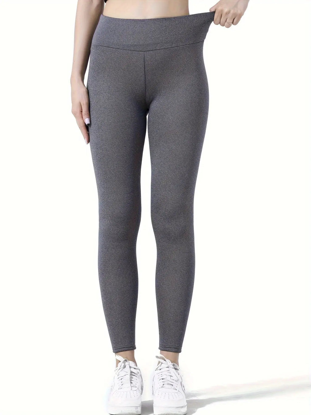 Women's Plush-Lined High Waist Yoga Pants, Thick, Warm, Soft Leggings For Outdoor Exercise - Perfect For Autumn And Winter Nova Trendz