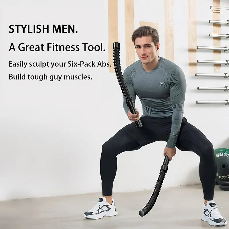 A pair of stainless steel adjustable battle ropes for strength training. Workout equipment, exercise equipment.flexible and durable fitness rope, suitable for abdominal exercises. The length is less than 78.74 inches.battle r Nova Trendz
