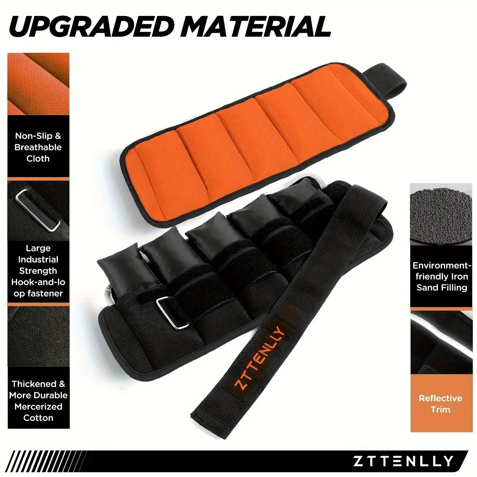 1 Pair Adjustable Ankle Weights, 5lbs/2.27kg Pair (2.5lbs/1.13kg Each) With Carry Bag - For Strength Training, Leg & Ankle Muscle Exercise Nova Trendz