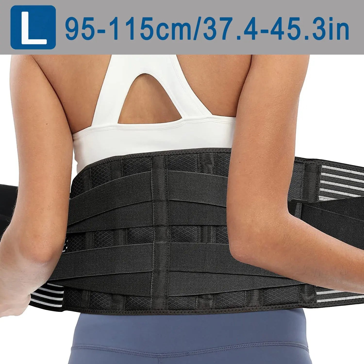 Adjustable Unisex Lumbar Support Belt, Breathable Waist Wrap for Gym, Yoga, Fitness, Exercise, Squat, Weightlifting - Hand Washable Buckle Closure Lower Back Brace Nova Trendz