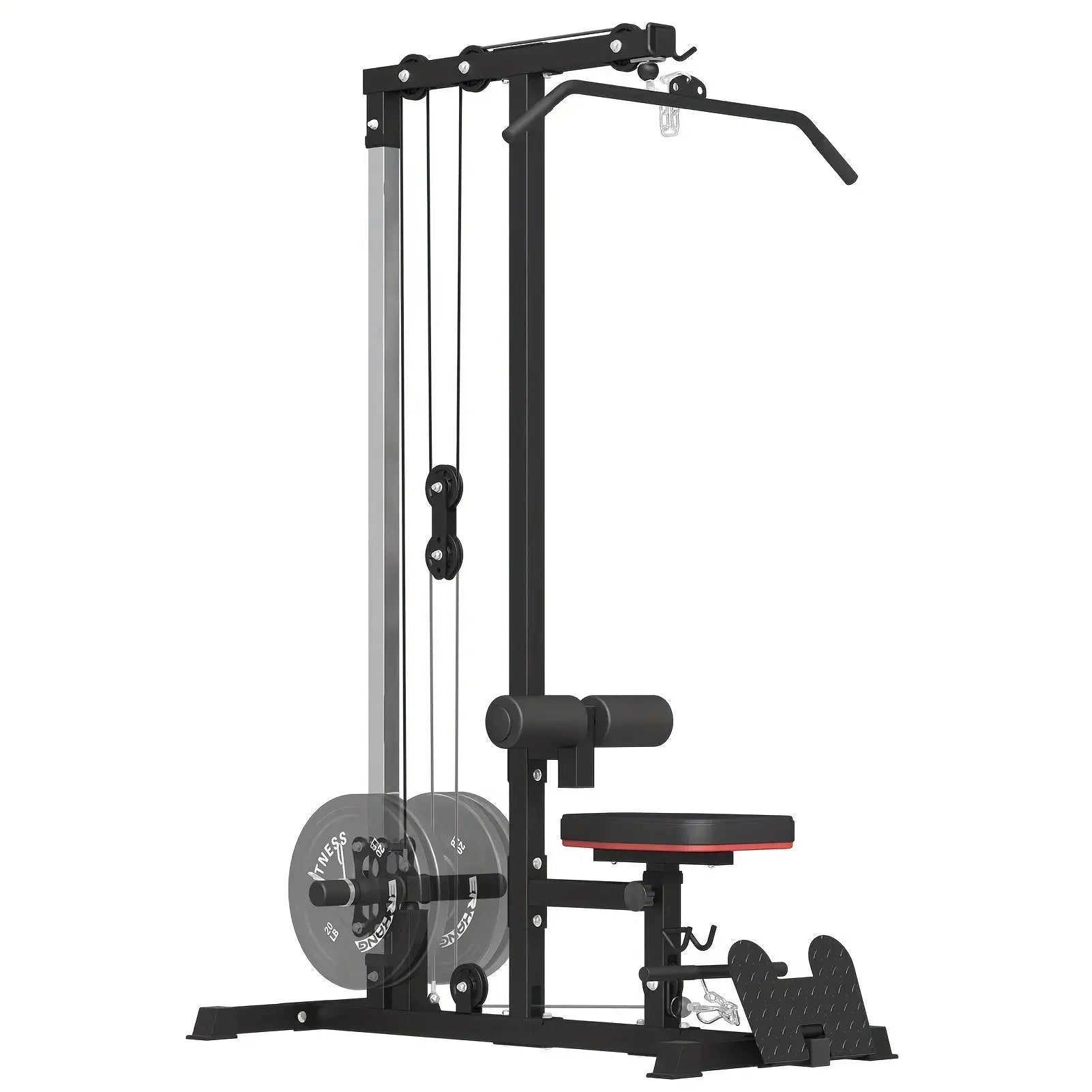 Home Gym LAT Machine - Ultimate Back Exercise Equipment for Low Strength Aids - Flip-Up Footplate, High and Low Pulley Station, Space-Saving Design for Effective Lat Pull Downs, Rows and More Nova Trendz