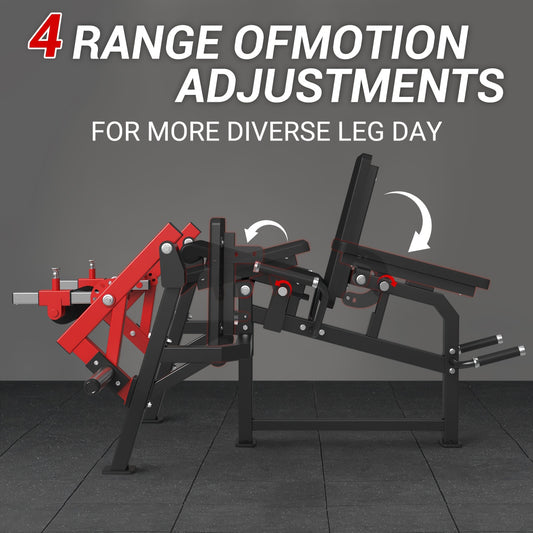 [4-IN-1 Leg Exercise Machine] 4-IN-1 Leg Exercise Machine - Single Leg Extension And Lying Leg Curl, Adjustable Leg Bench - 350lb Capacity, Plate Loaded Home Gym