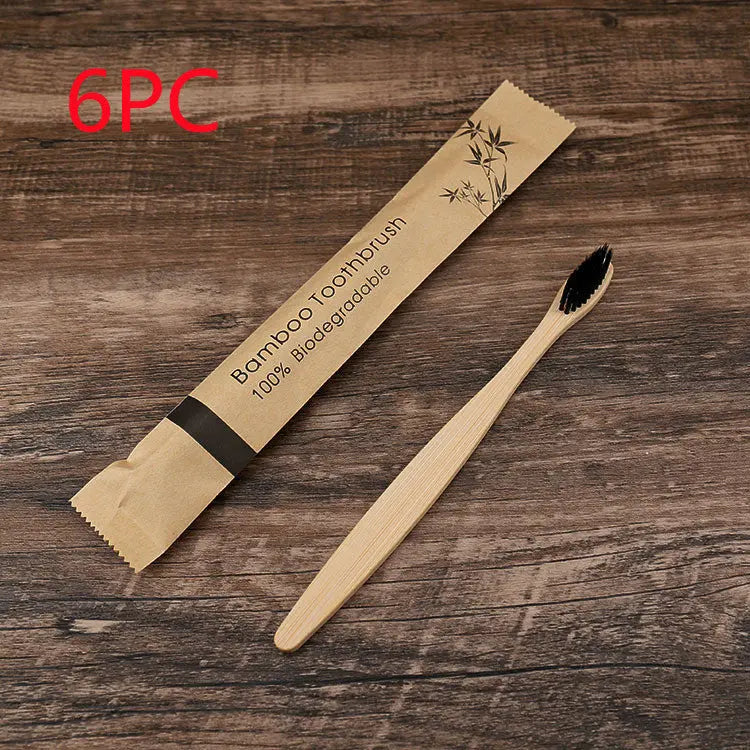 10Pcs Colorful Toothbrush Natural Bamboo Tooth Brush Set Soft Bristle Charcoal Teeth Eco Bamboo Toothbrushes Dental Oral Care (75g)50357526-C11-401