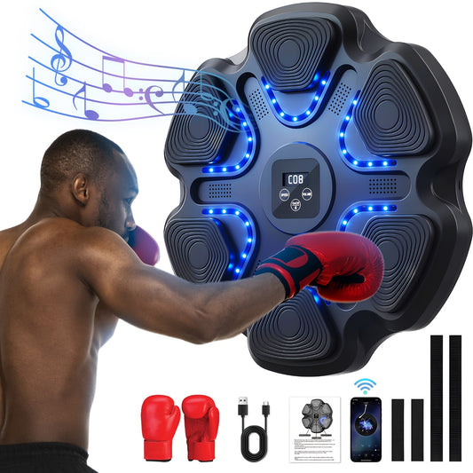 Music Boxing Machine - LOVEWE Wall Mounted Workout Equipment For Adults With Boxing Gloves - Home Boxing Target Machine