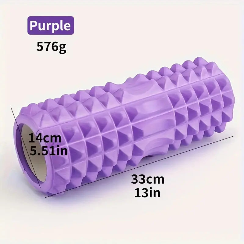 1pc Yoga Massage Roller, Suitable For Pilates, Yoga Exercise, Back Muscle Massage Roller, For Body Shaping, Calf Exercise Nova Trendz