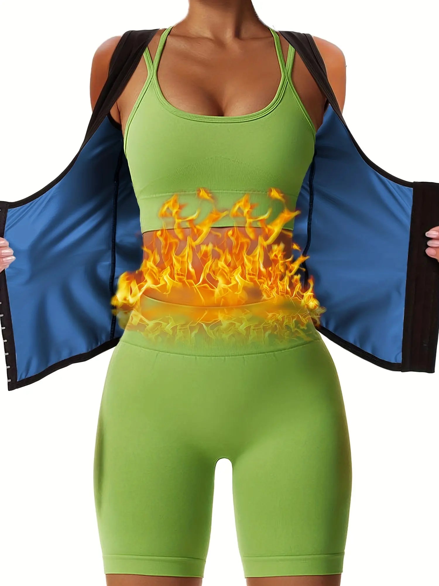 [Sweat Vest] Women Sweat Vest - Sauna Suit with Hook for Women -Sweat Suit Sauna Vest Tank Top Waist Trainer forWorkout Exercise Nova Trendz
