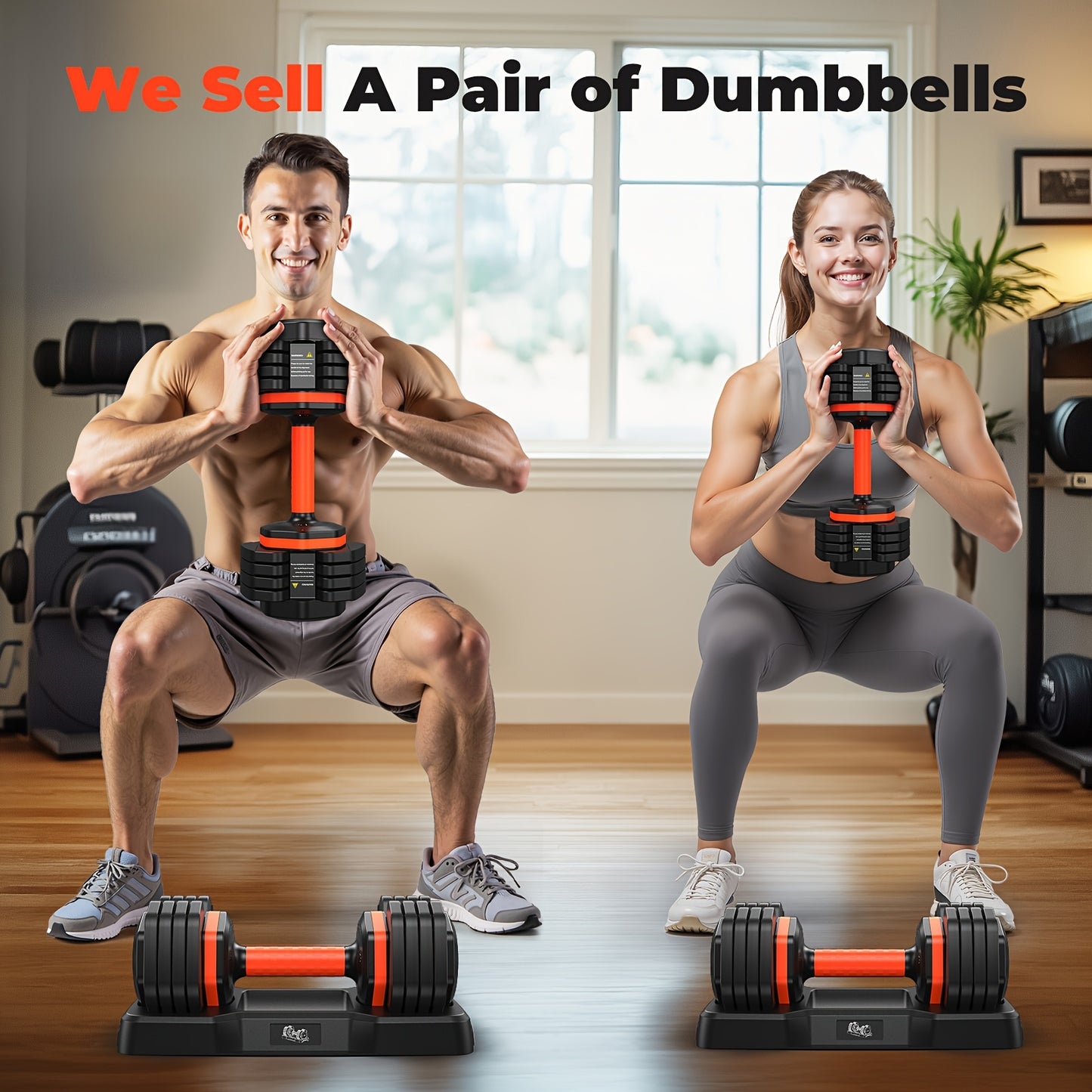 [UKEEP Dumbbells] UKEEP 25LB Adjustable Dumbbells | A Pair, Adjustable Weights Dumbbells Set, Anti-Slip Fast By Turning Handle, Black Dumbbell with Tray, Hand Grip, Dumbbell, Barbell, Kettlebell, Home Gym Fitness Workout Equi